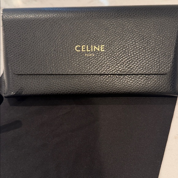 Celine Acetate Black Rectangular Sunglasses - Picture 11 of 13